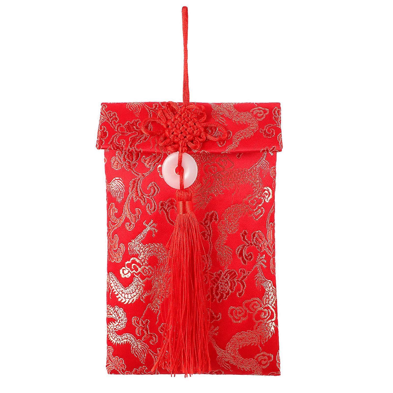 Party Supply Brocade Red Envelopes for Storage High Grade 2wpcs