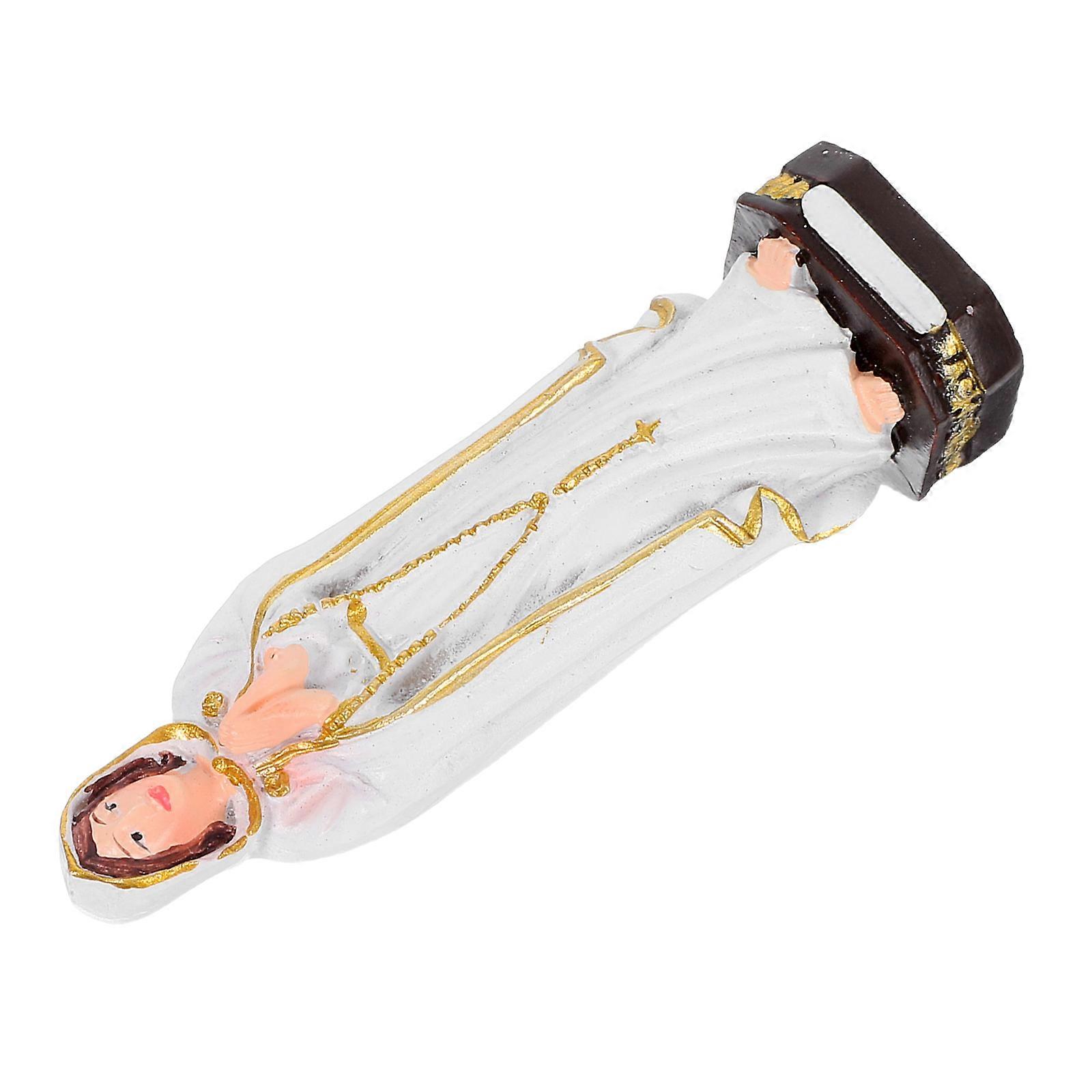 Virgin Statue Resin Figurine for Decor 3Pcs Catholic Blessed Mother Set