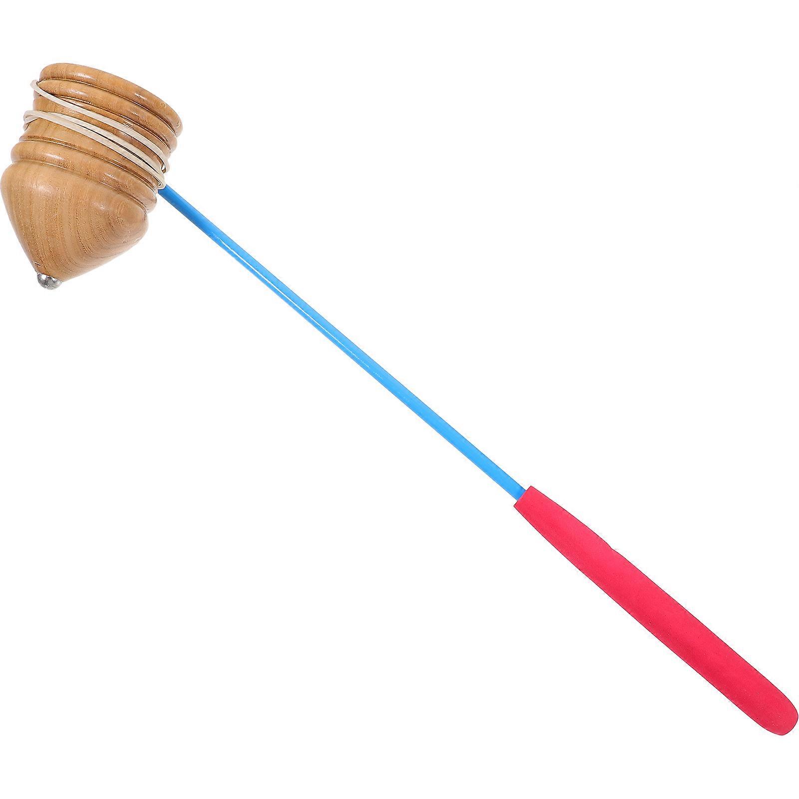 Kids Top Wooden Toy for Playing Gyro Peg-Top with Random