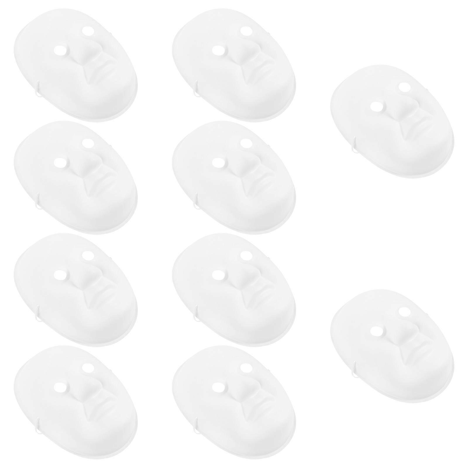 50Pcs Blank Paper Mask Full Face Mask for Kids Paintable Craft Use