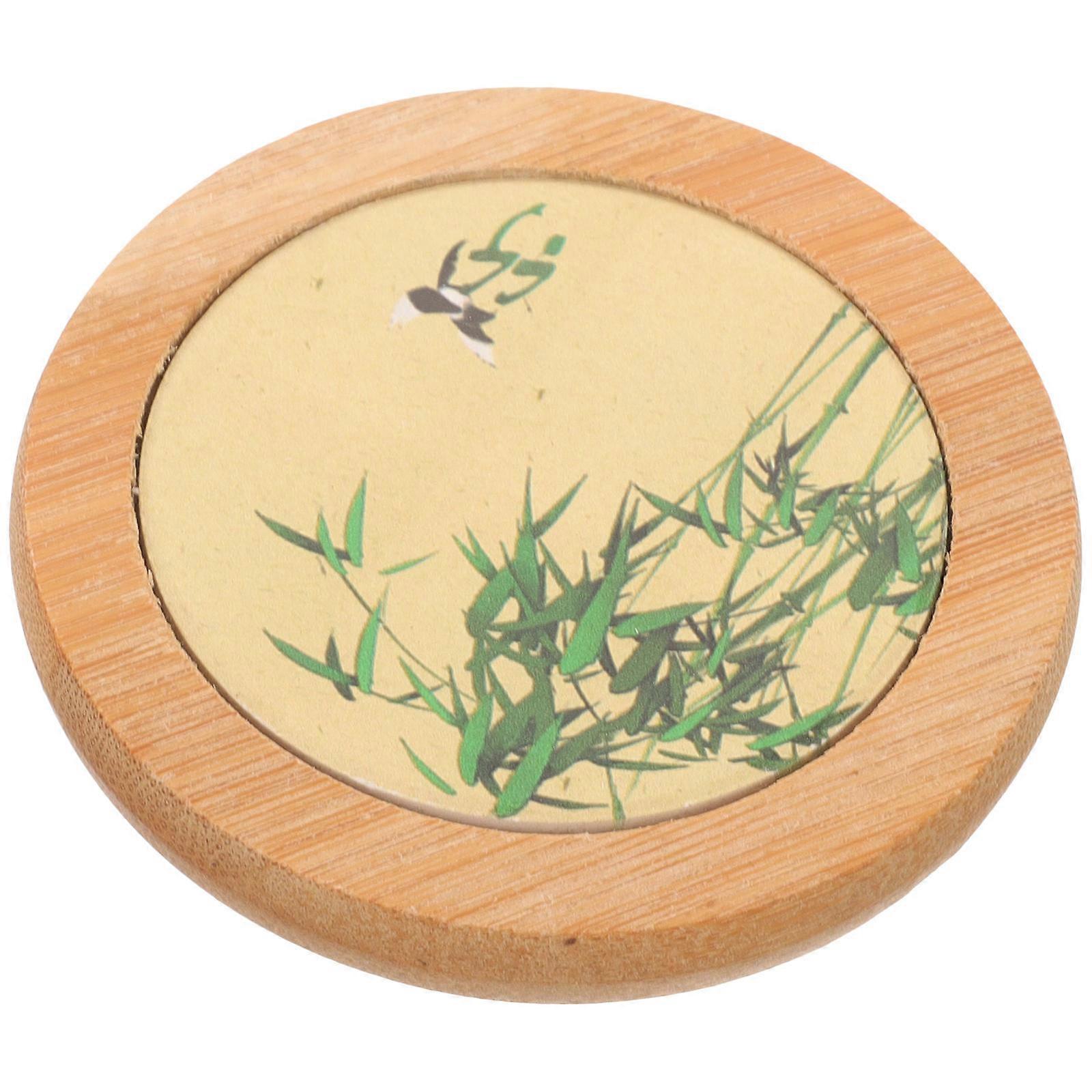 Bamboo Coaster Wooden Ceramic Coaster for Home Use