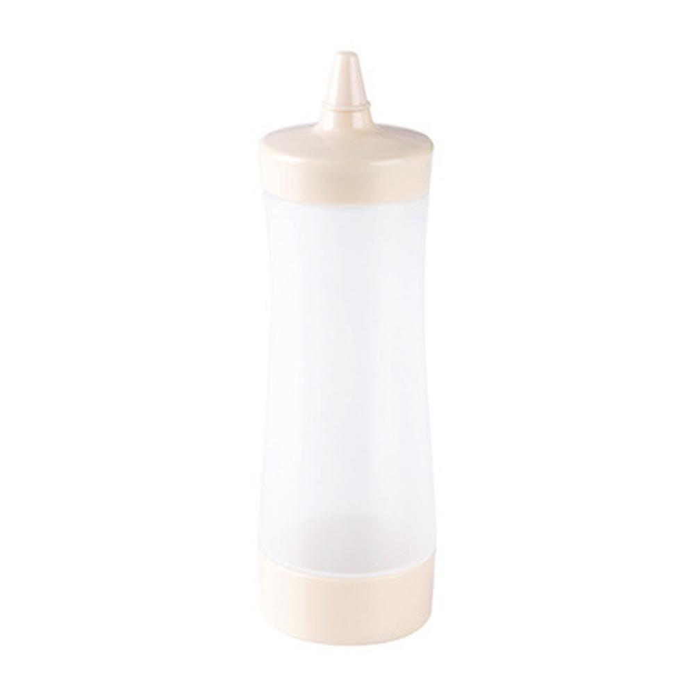 Drizzle Sauce Container Squeeze Bottle For Kitchen Picnics Beige 350ML 1Pack