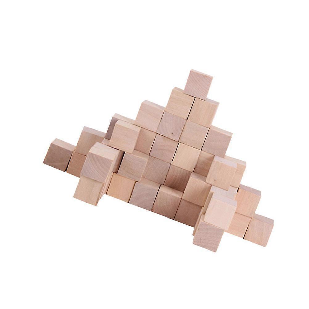Precise Cutting Wooden Craft Cubes Square Shape for Children DIY Projects 2X2X2Cm 100Pcs
