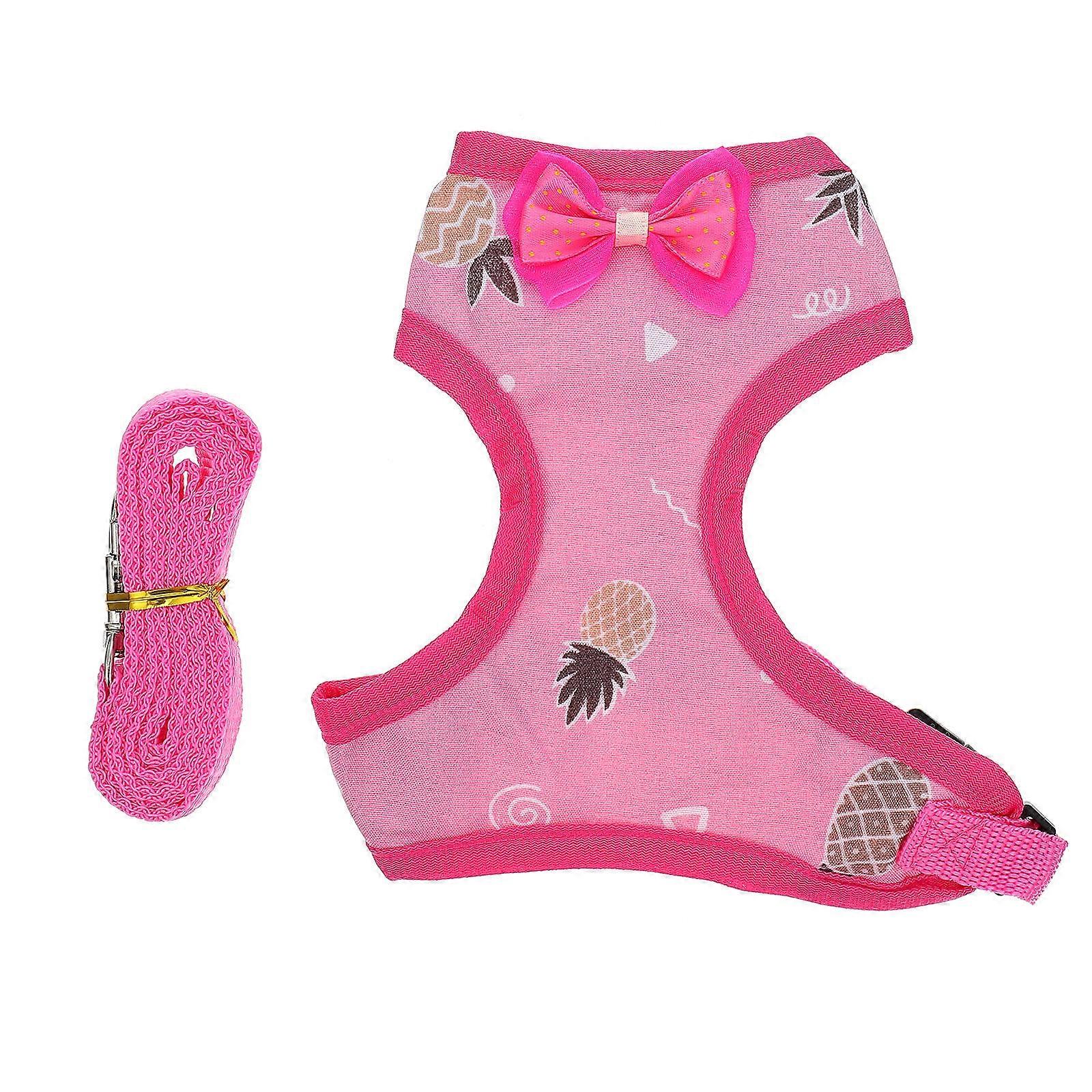 Pink Hen Leash for Pet Rooster Costume 2Sets Adjustable Pulling Rope