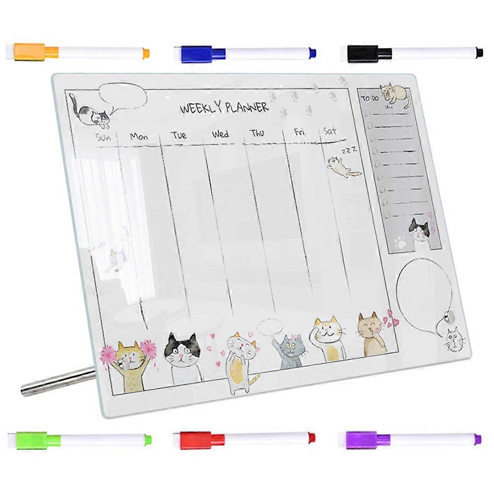 Office Acrylic Writing Board Monthly Plan Dry Erase Board 3Sets