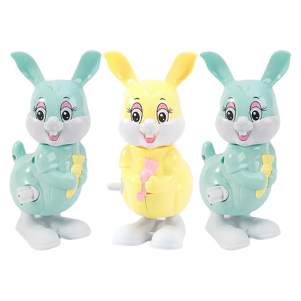 Funny Wind-Up Rabbit Toys Plastic Clockwork Toy for Kids 6Pcs Assorted