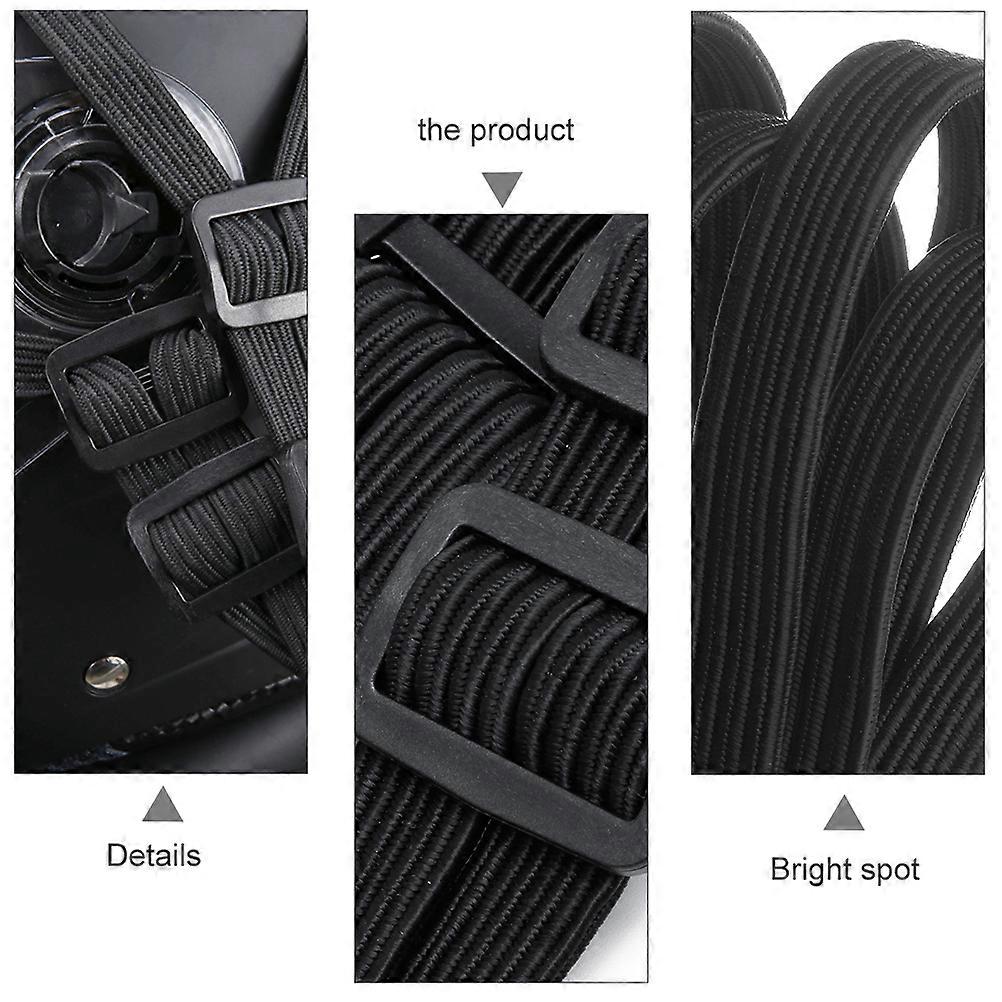 Elastic Bike Luggage Strap with Hook for Securing Cargo 4Pcs Black