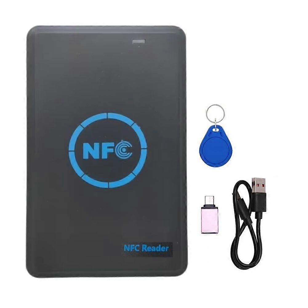 5-Band NFC Smart Chip Reader/Writer+4xUID Keychain 125K 13.56M Copier HID Duplicator Tag Clone ID IC Keychain Key Copy