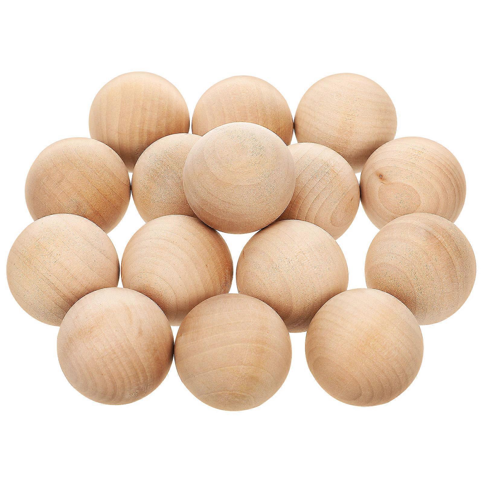 Rustic Wood Balls For Crafts 30 Pcs DIY Decor Unfinished Round Spheres Crafted For Home Decoration