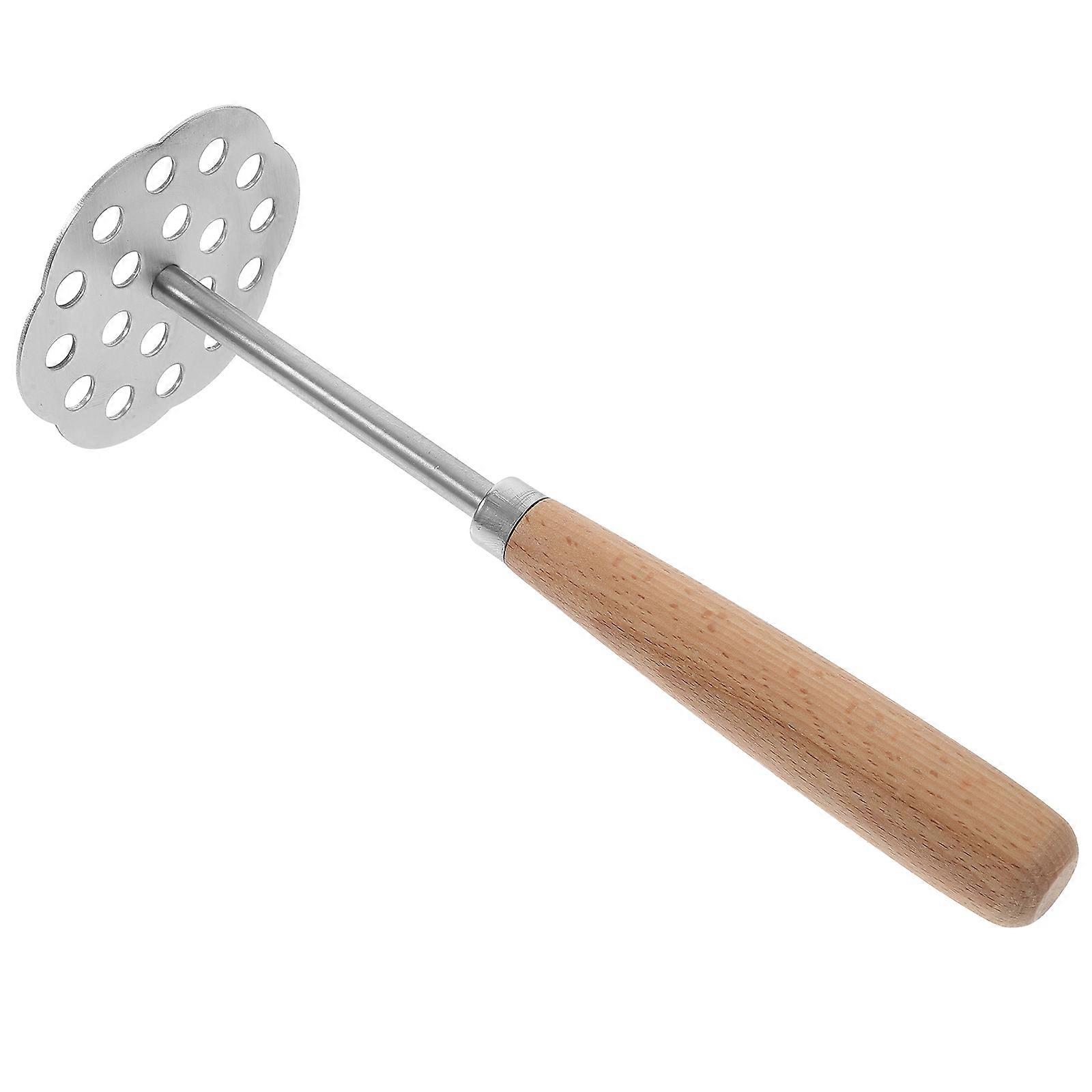 Vegetable Masher Kitchen Tool for Food Pressing 2Pcs Silver Press