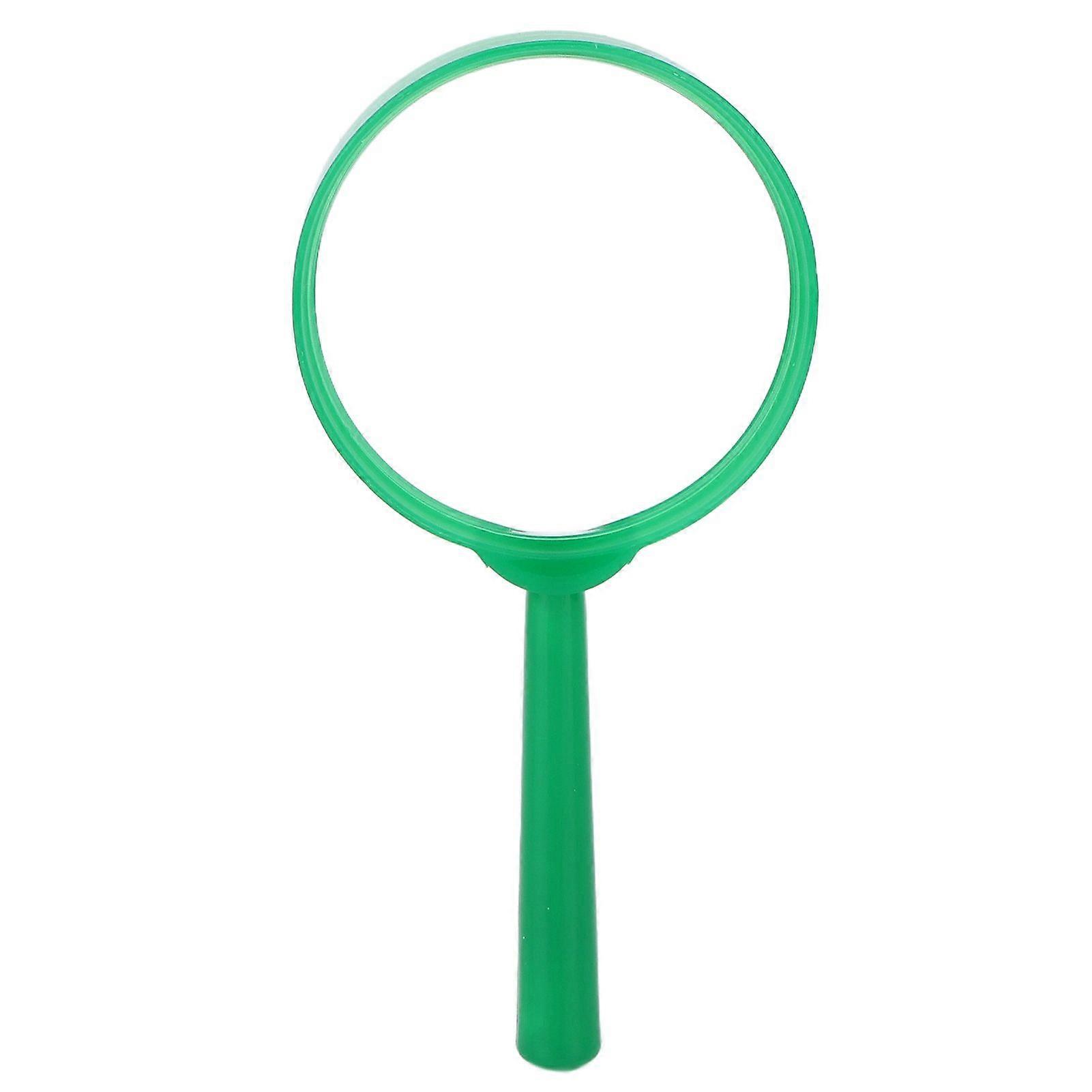 mini handheld magnifier with plastic handle portable reading magnifying loupe for students childrengreen