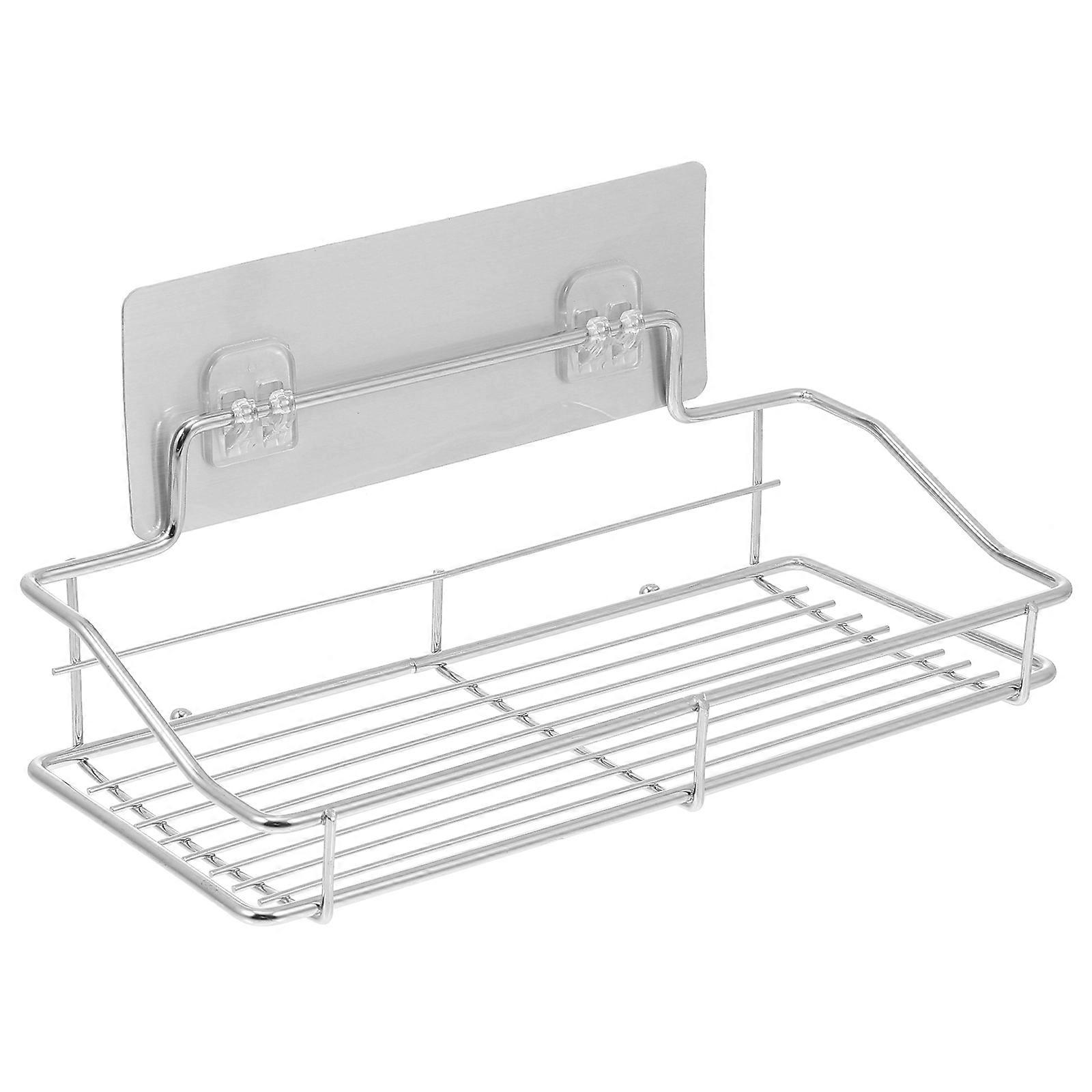 Kitchen Storage Shelf Stainless Steel for Kitchen 3Sets Wall-Mounted Silver