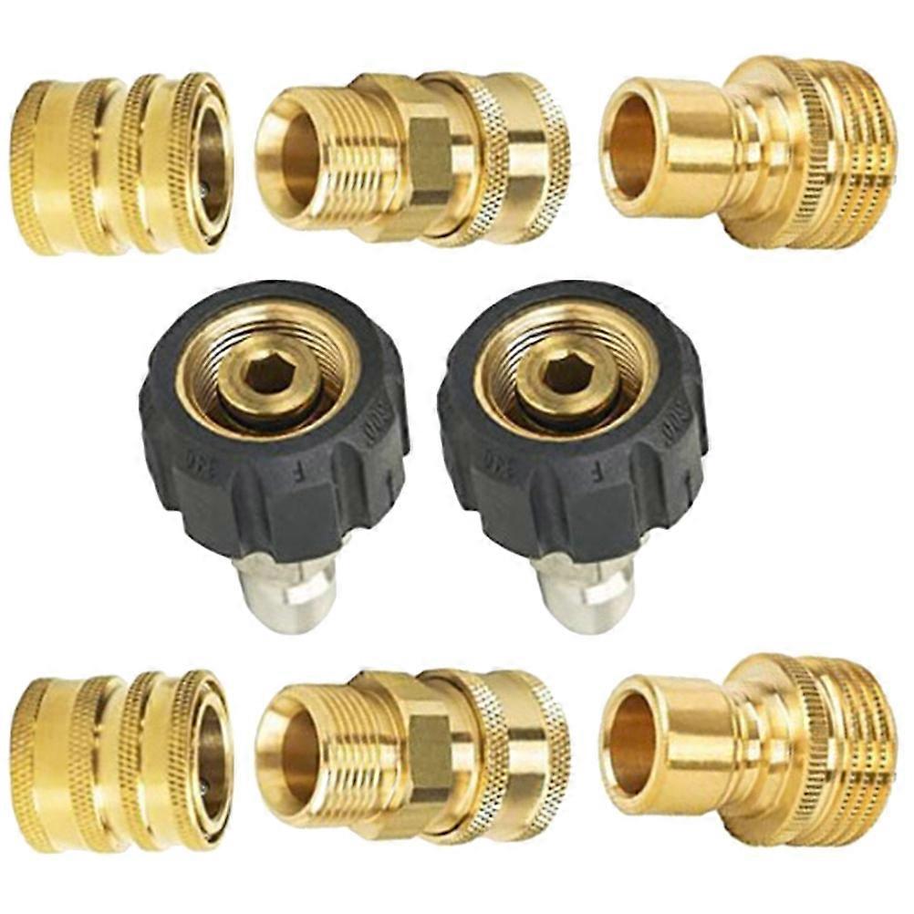 Garden Watering Nozzle Adapter High Pressure Washer Adapter 8Pcs Kit