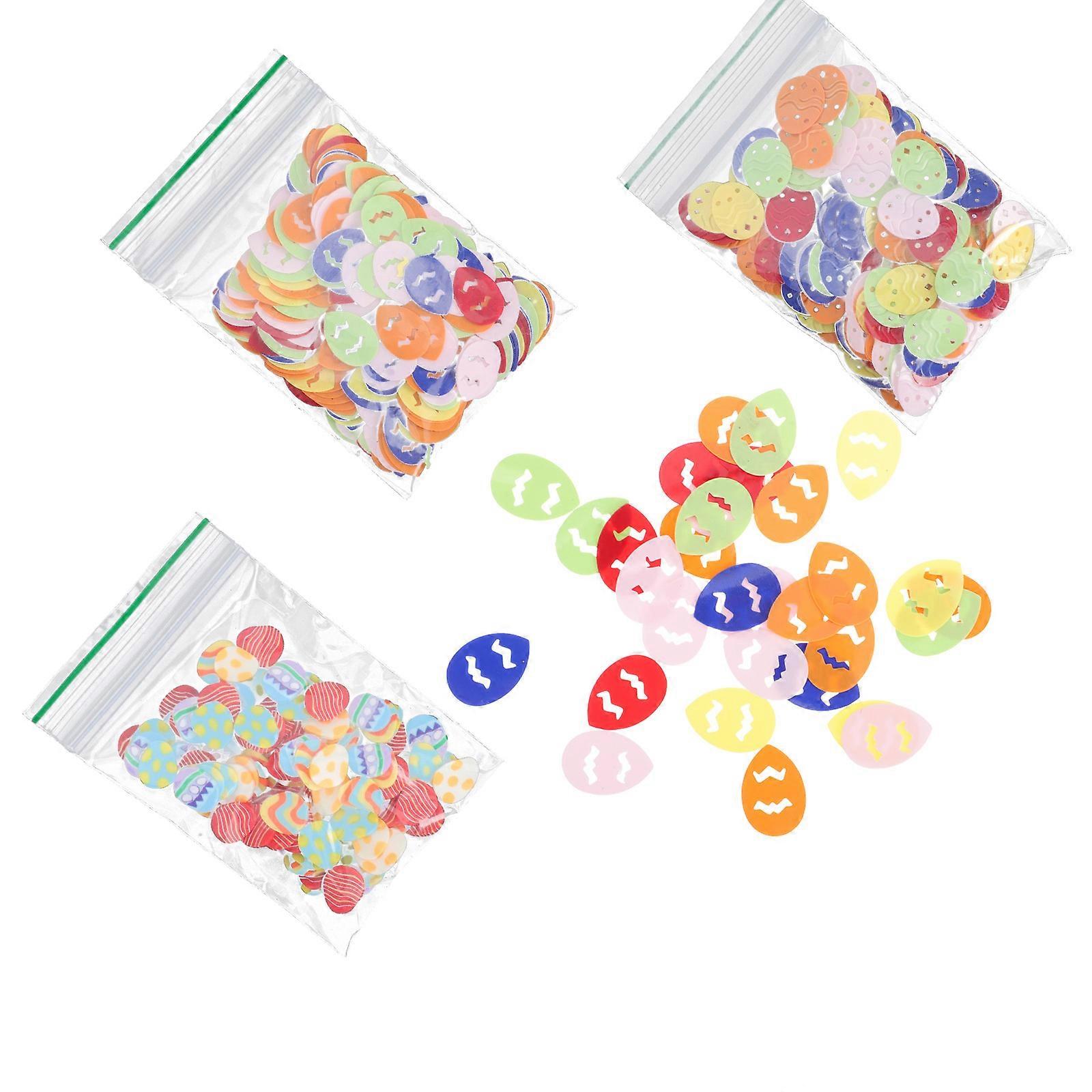 Multi Color Easter Confetti Egg Decorations for Table 6Packs