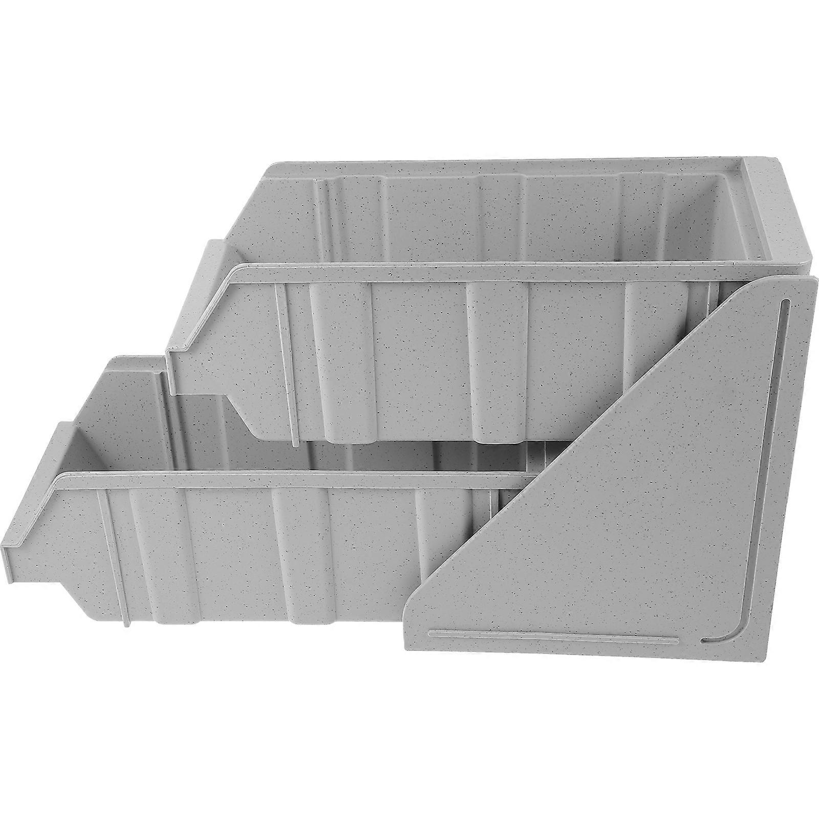 Storage Box Multi-Grid Container for Milk Tea Shops Grey Plastic Sugar Bag Container 1Pack