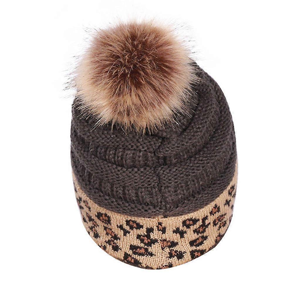 Thicken Knitted Beanie Winter Accessory for Winter Use 2Pcs Decorative Hat