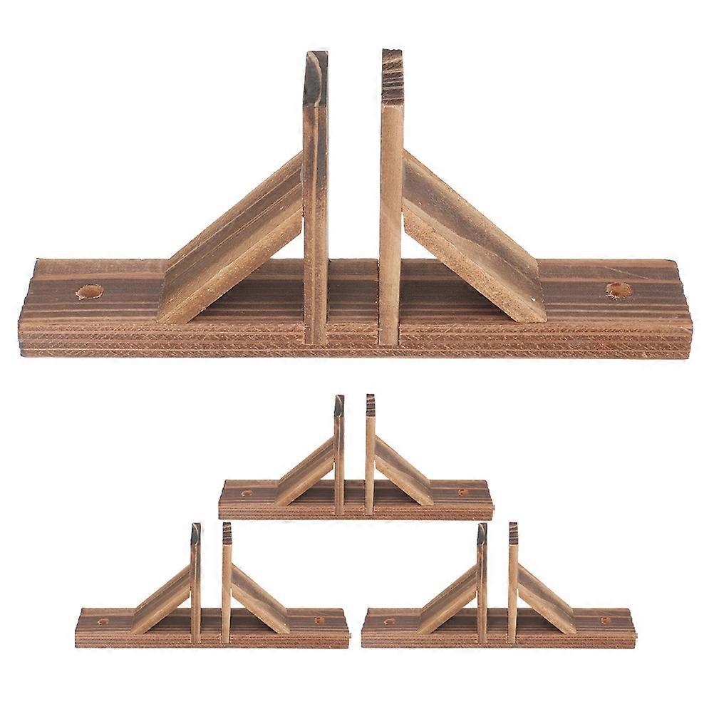 Garden Fence Base 12Pcs Brown Wood for Daily Use Easy Installation and Stable Fixing Holes