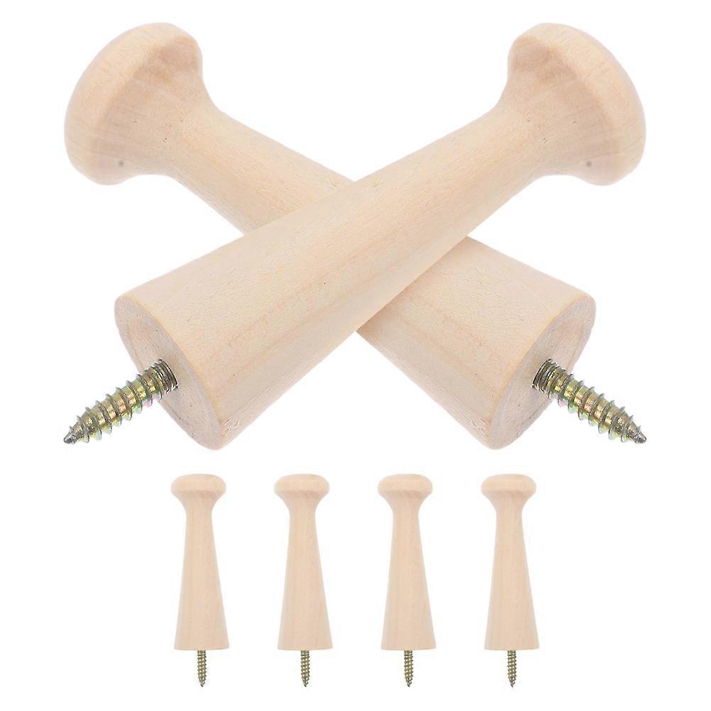 Wooden Coat Hooks for Entryway with Storage Rack 6Pcs for Hanging Clothes