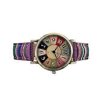 Montres pour femmes avec motif arc-en-ciel multicolore, montre bohème hippie originale, cadeaux pour femmes et filles - Violet