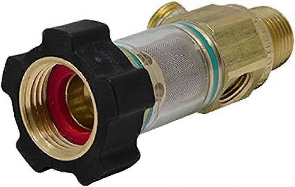 Filtro per acqua in linea in ottone - 3/8" NPT maschio x 3/4" GH femmina #100652