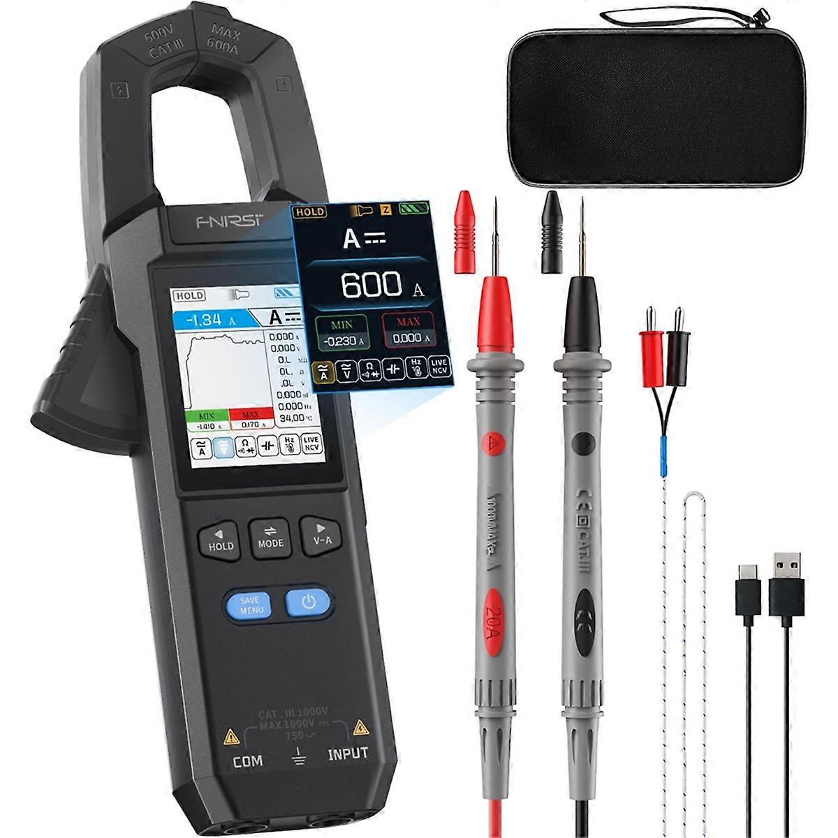  -100 Digital Clamp Meter 9999 Count TRMS Multimeter