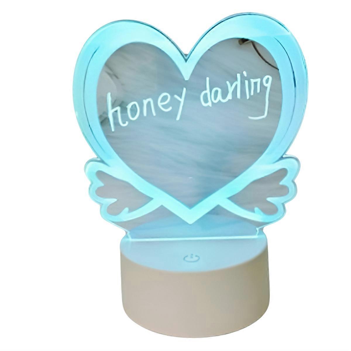Transparent LED Night Light USB Night Light Erasable Writing Love