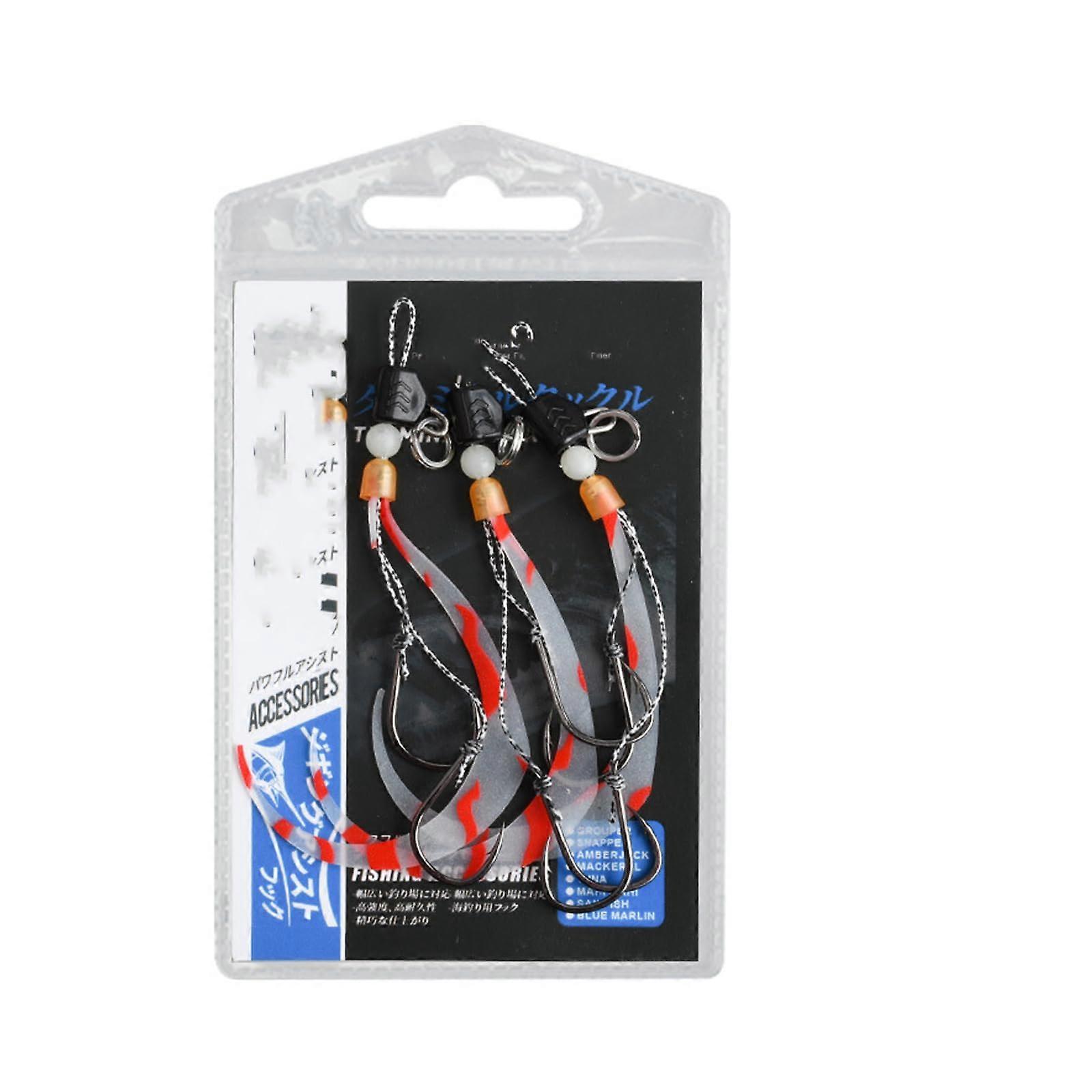 Glow Metal Jigging Lure 3Piece Set Soft Squid Skirt Cuttlefish Jig Head Sea Fishing Professional