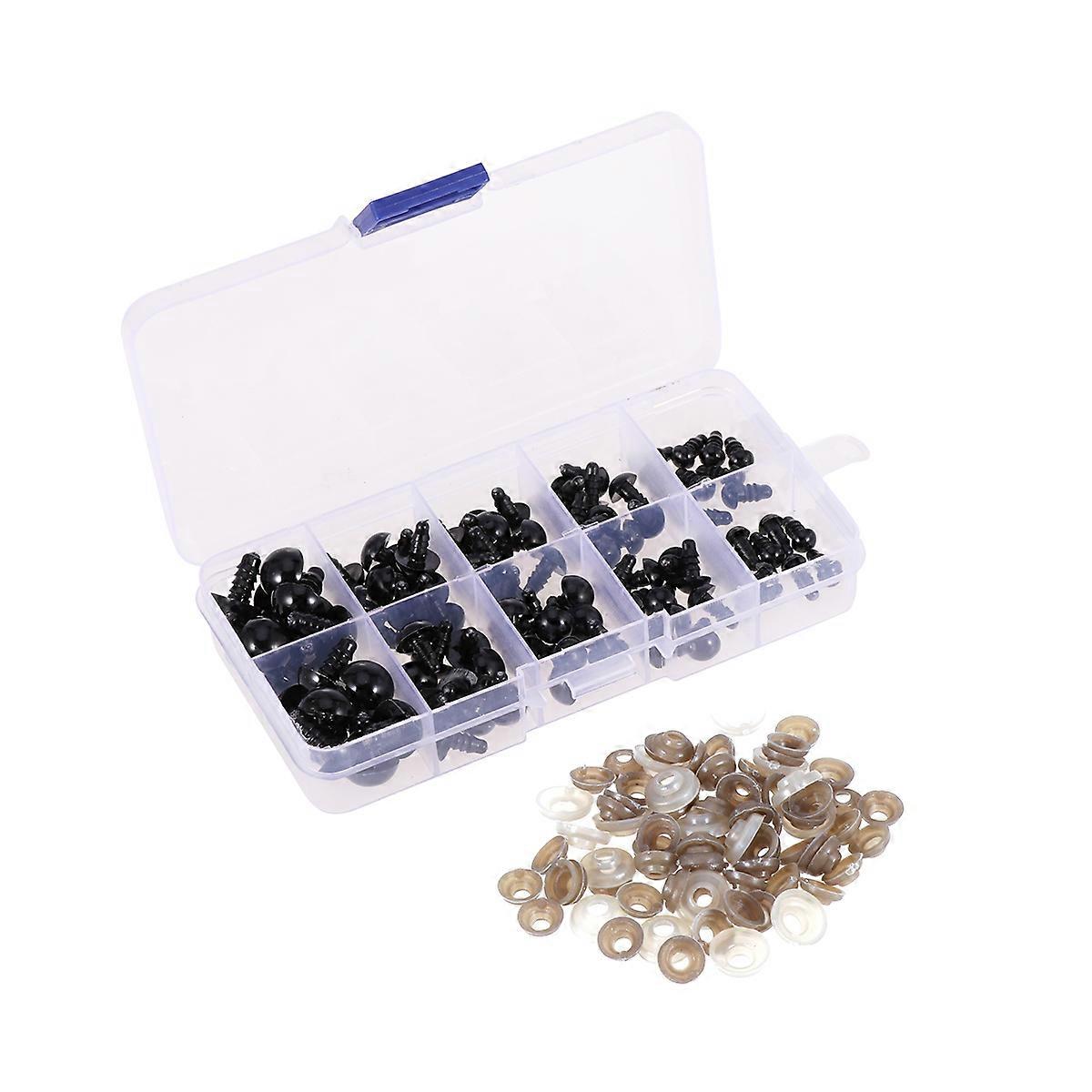 DIY Colored Doll Plastic Plush for Art Crafts 3 Boxes 100Pcs