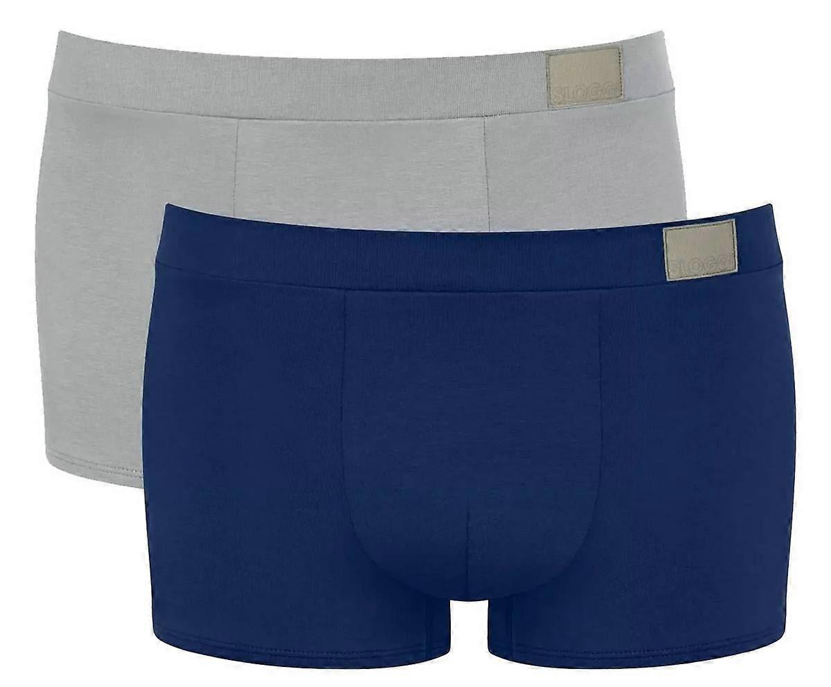 Sloggi GO Natural 2 Pack Hipster Brief - Blue/Grey