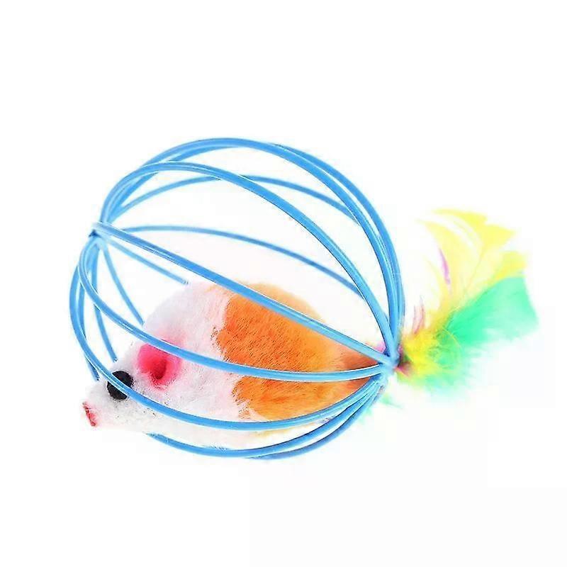 Cat Pet Toy - Random Color Mouse Ball Cage for Kittens - Pet Supplies and Accessories for Felines