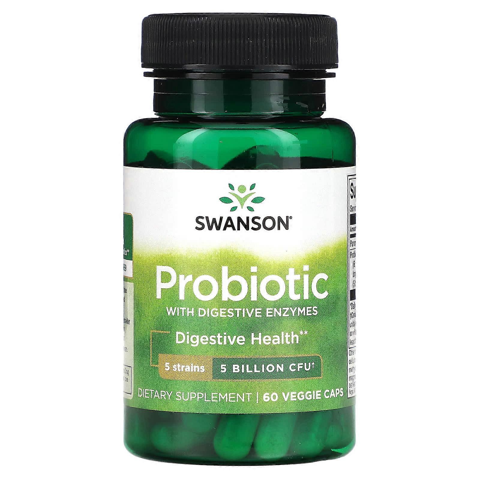Probiotic With Digestive Enzymes, 5 Billion CFU, 60 Veggie Caps