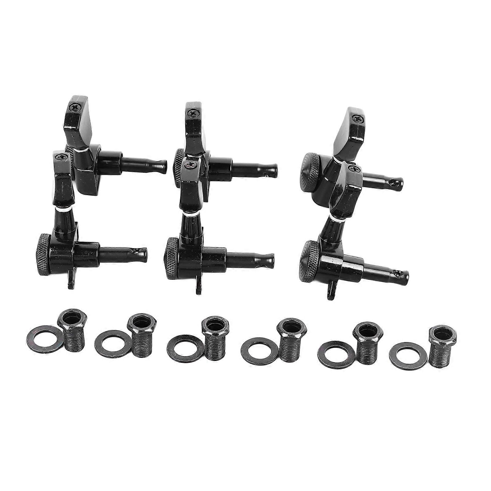 6PCS Black Guitar Locking Tuners GC402A Triangular Head Set