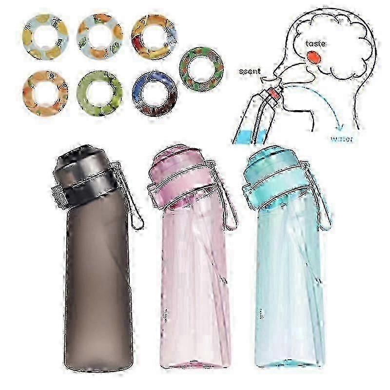 Garrafa de água com 1 cápsula de sabor com fragrância de frutas de 650 ml