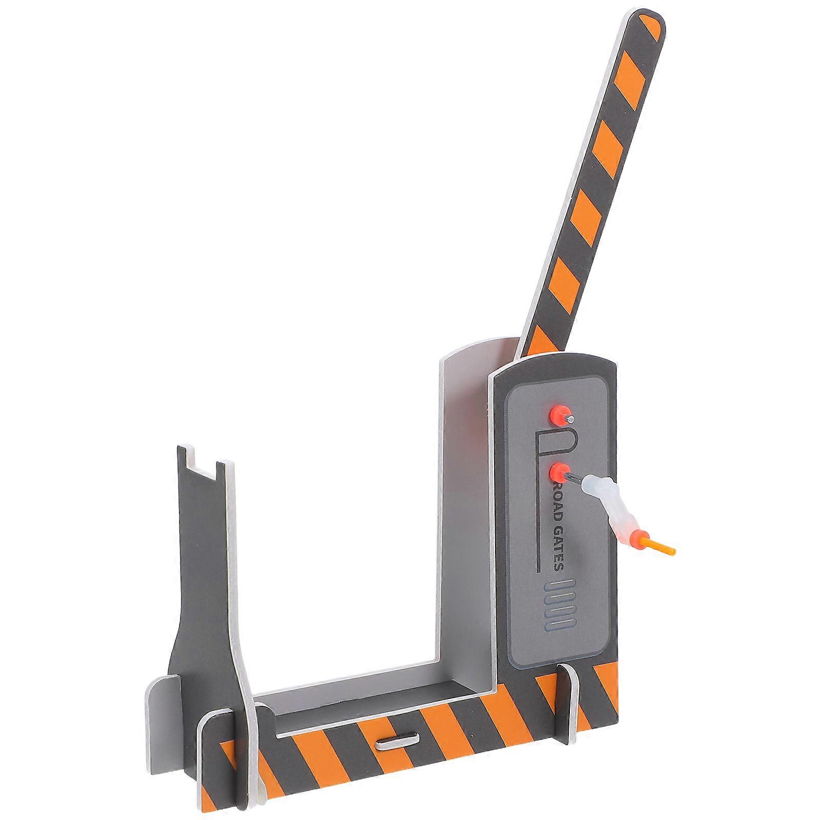 Train Railway Crossing Model Paper Railroad Gate for Kids 6Pcs Educational Toy