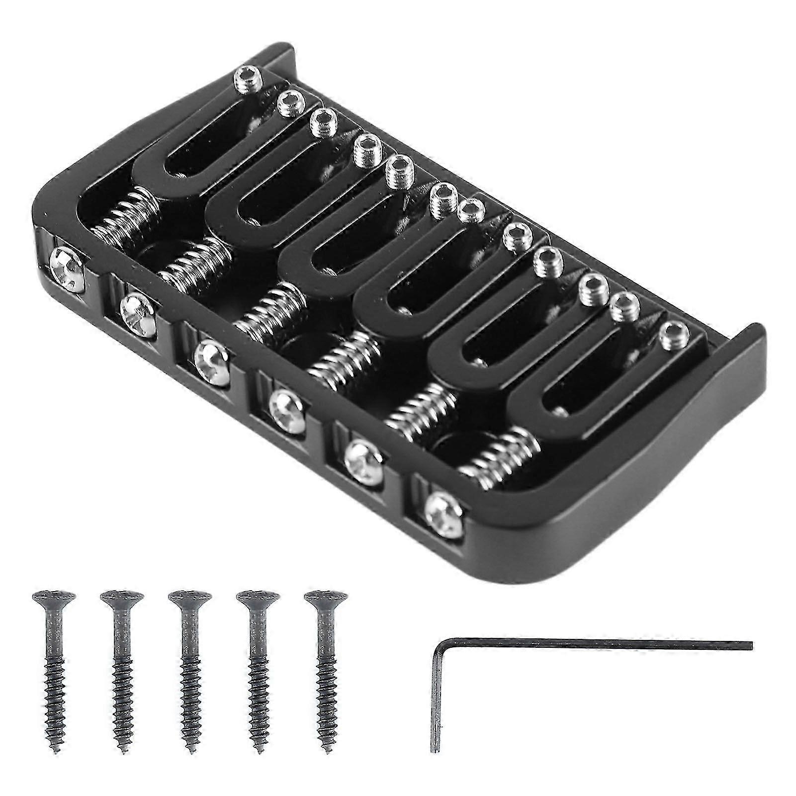 Elgitarr Fast stall Metalljusterbar professionell gitarr Fast stall Ersättning Svart med silverskruvar