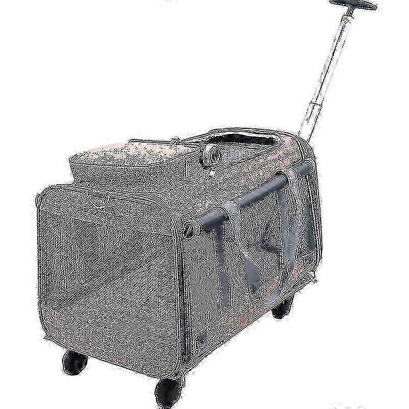 Removable Universal Wheel Folding Multi-function Pull Rod Tug Pet Bag Travel Portable Pull Rod Cat A