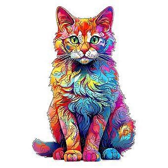 Quebra-cabeça de madeira Gato Caixa de presente Requintado Presente Irregular forma animal quebra-cabeça Quebra-cabeça Adulto redução do estresse personalizado avançado uniq