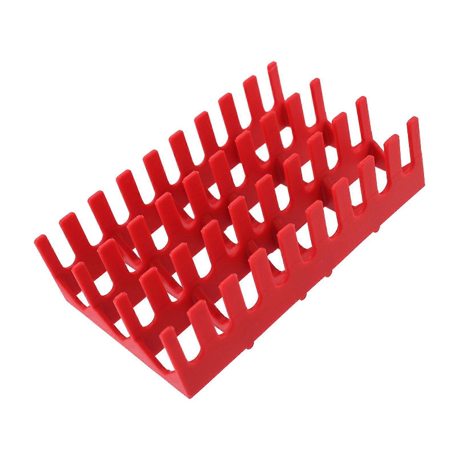 Jikaixiang Silicone Barbecue Rack for Air Fryers Rectangular Hot Dog Stand Anti-Stick High Temperature Resistant Flexible Cooking Accessory