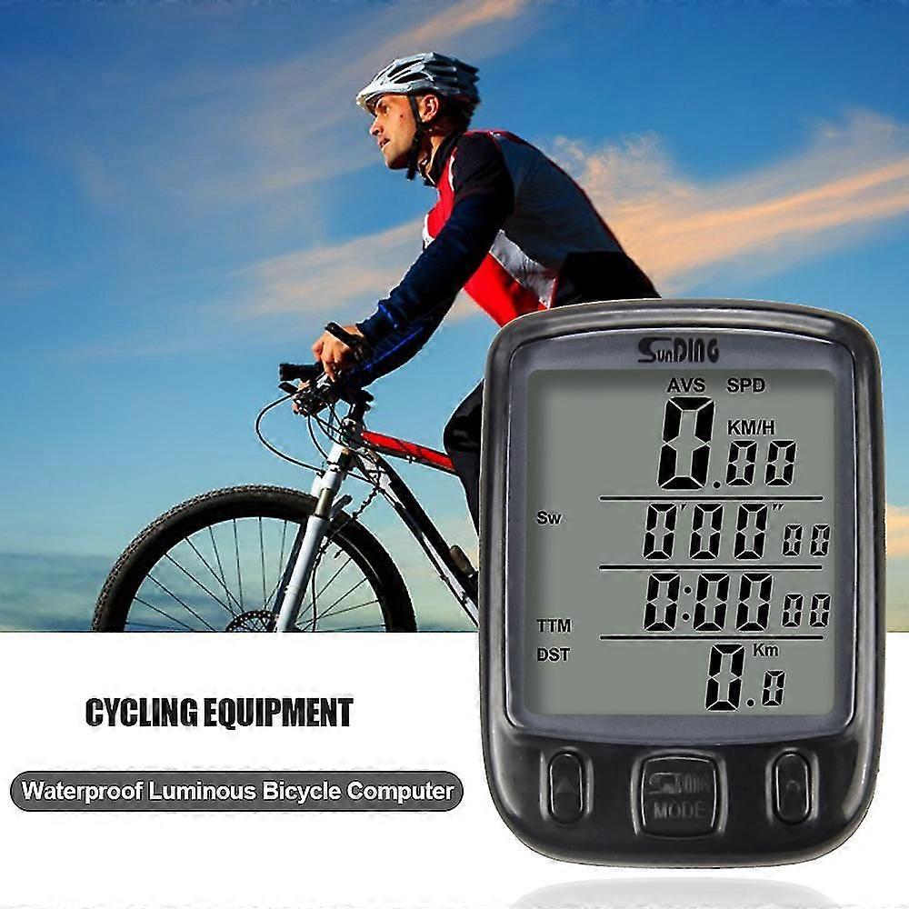 Cycling Wired Stopwatch Waterproof Cycle Computer With Digital Lcd Display
