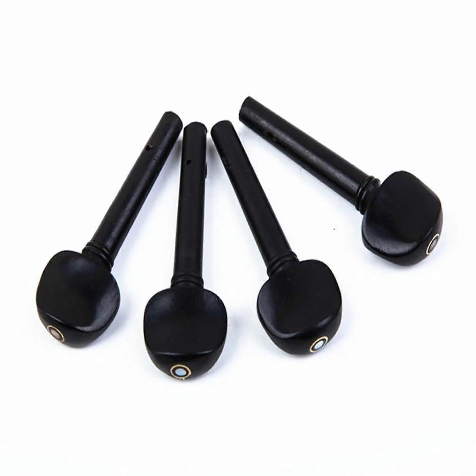 Ebony Wood Violin Tuning Peg 4Piece Set, 5 Size Options, For 1/84/4 Violins, 5065mm