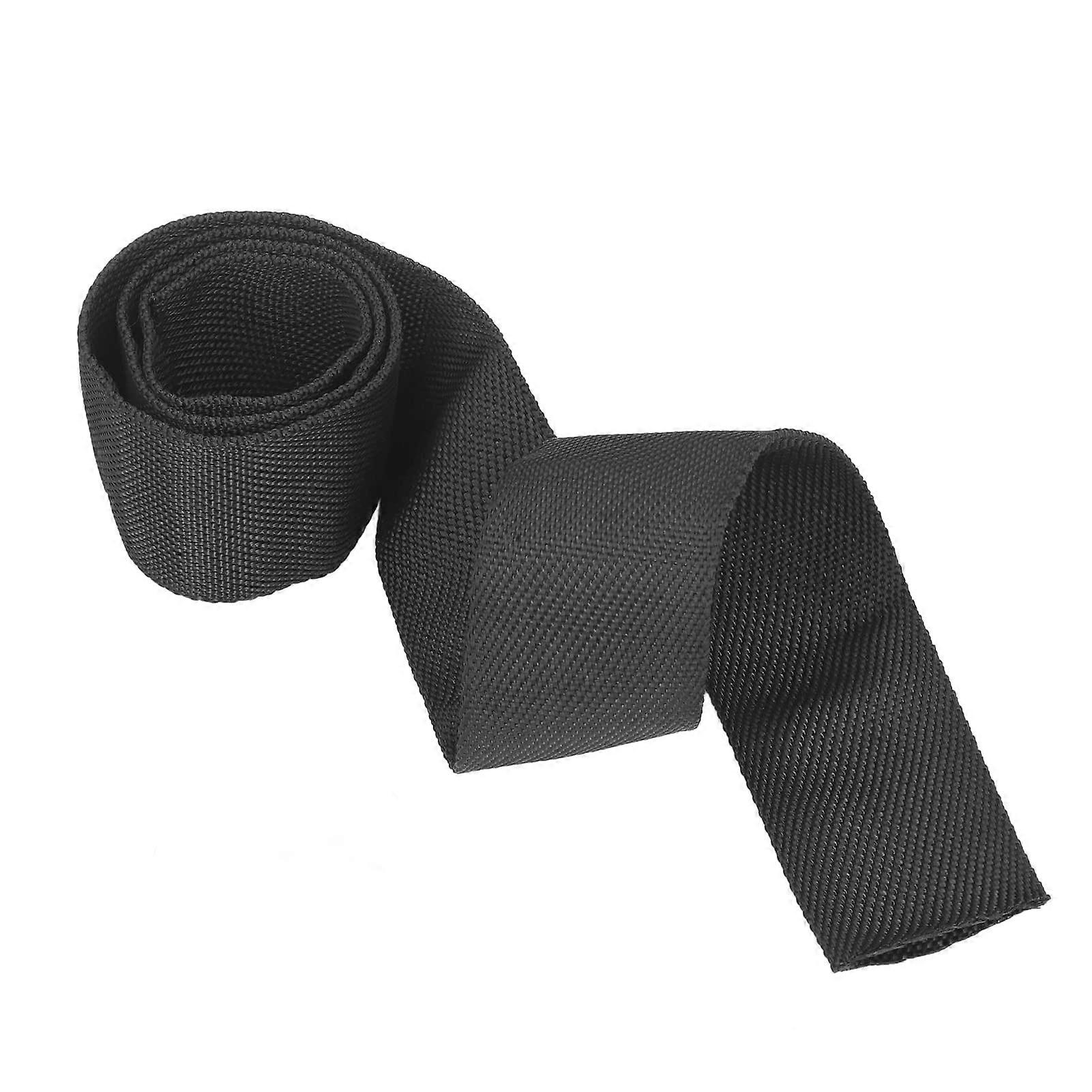 Polyester Winch Rope Protector, Protective Sleeve, Universal Black for 3 cm (1.18 in) Width Cable, 1 m Length