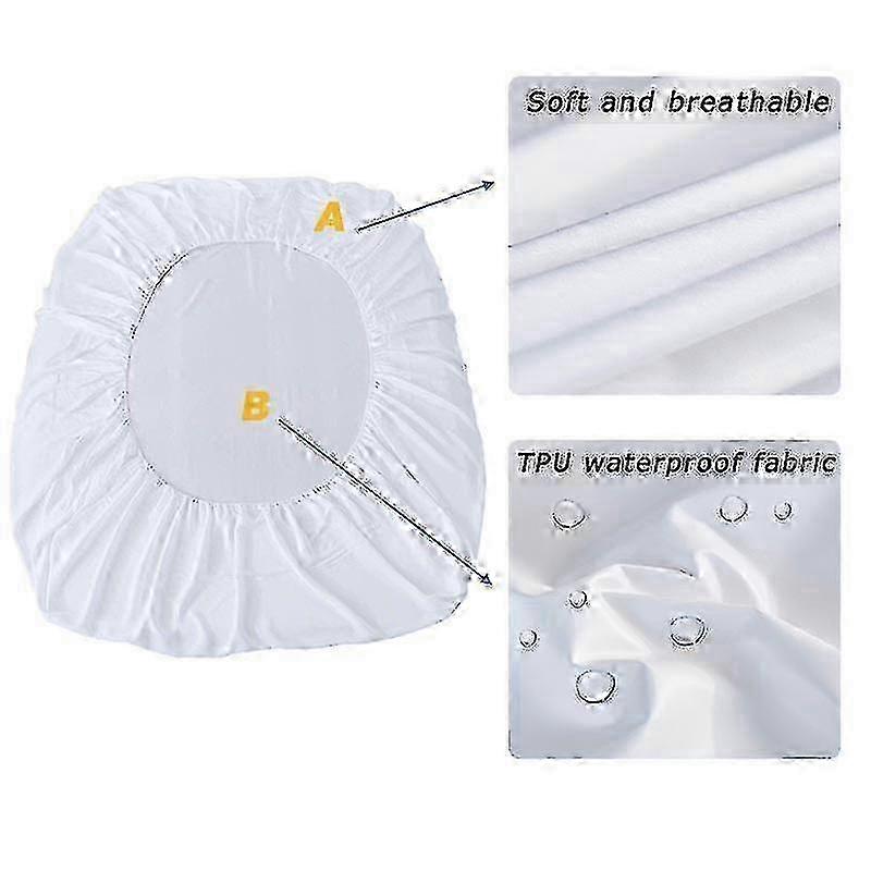 Multi Size Bed Sheet Waterproof Solid Bed Fitted Sheet Mattress Covers Elastic Band For Four Corners (Bed sheets only)