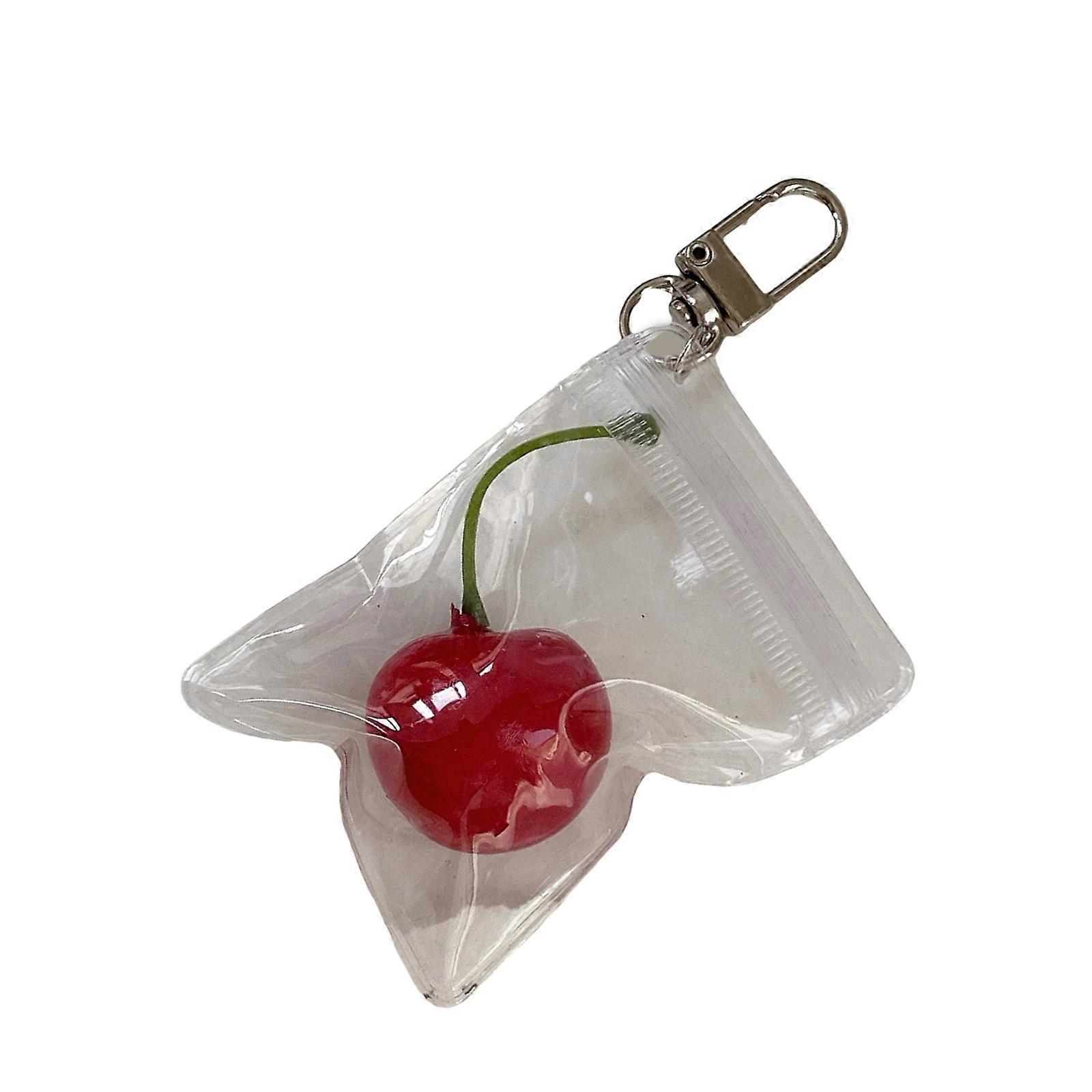 Practical Sturdy Plastic Alloy Cherrys Phone Decoration In Clear Pouches Accessory for Everyday Casual Use Outfits Multicolor