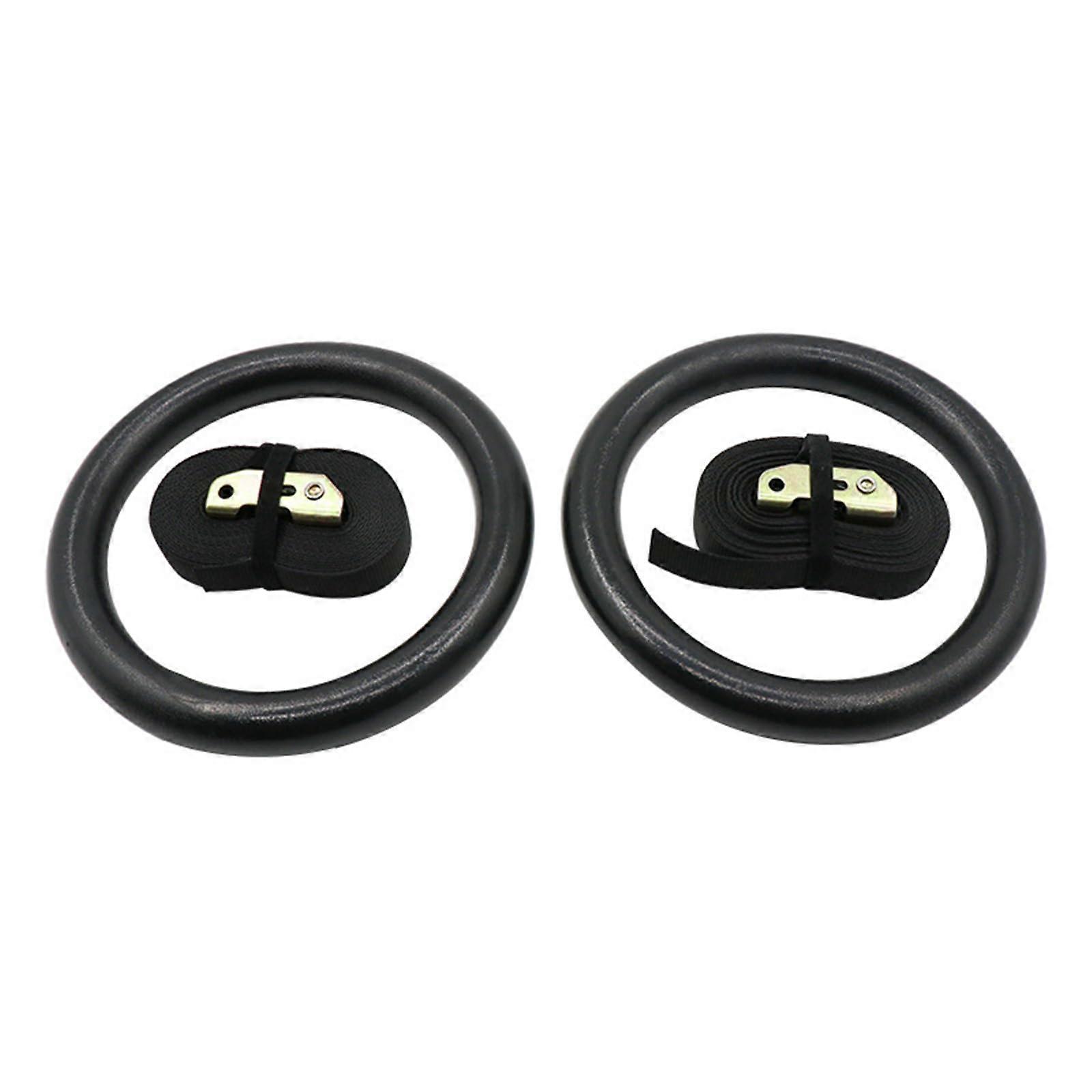 Gymnastic Rings with Adjustable Straps for Kids Indoor Home Exercise Pull Up and Trapeze Training Set