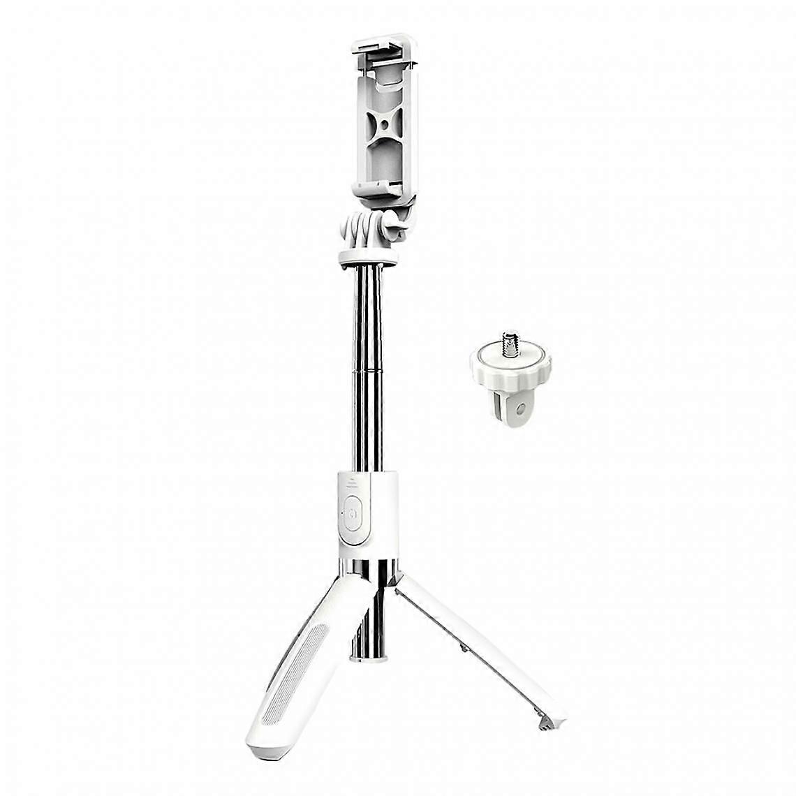 Selfie Stick All In One Extendable With Detachable Remote Control And Tripod White