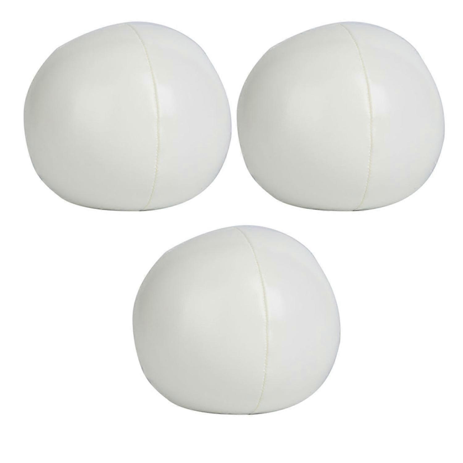 3 pcs PU Juggling Balls Clown Juggle Ball Set for Beginner&Professionals(white)