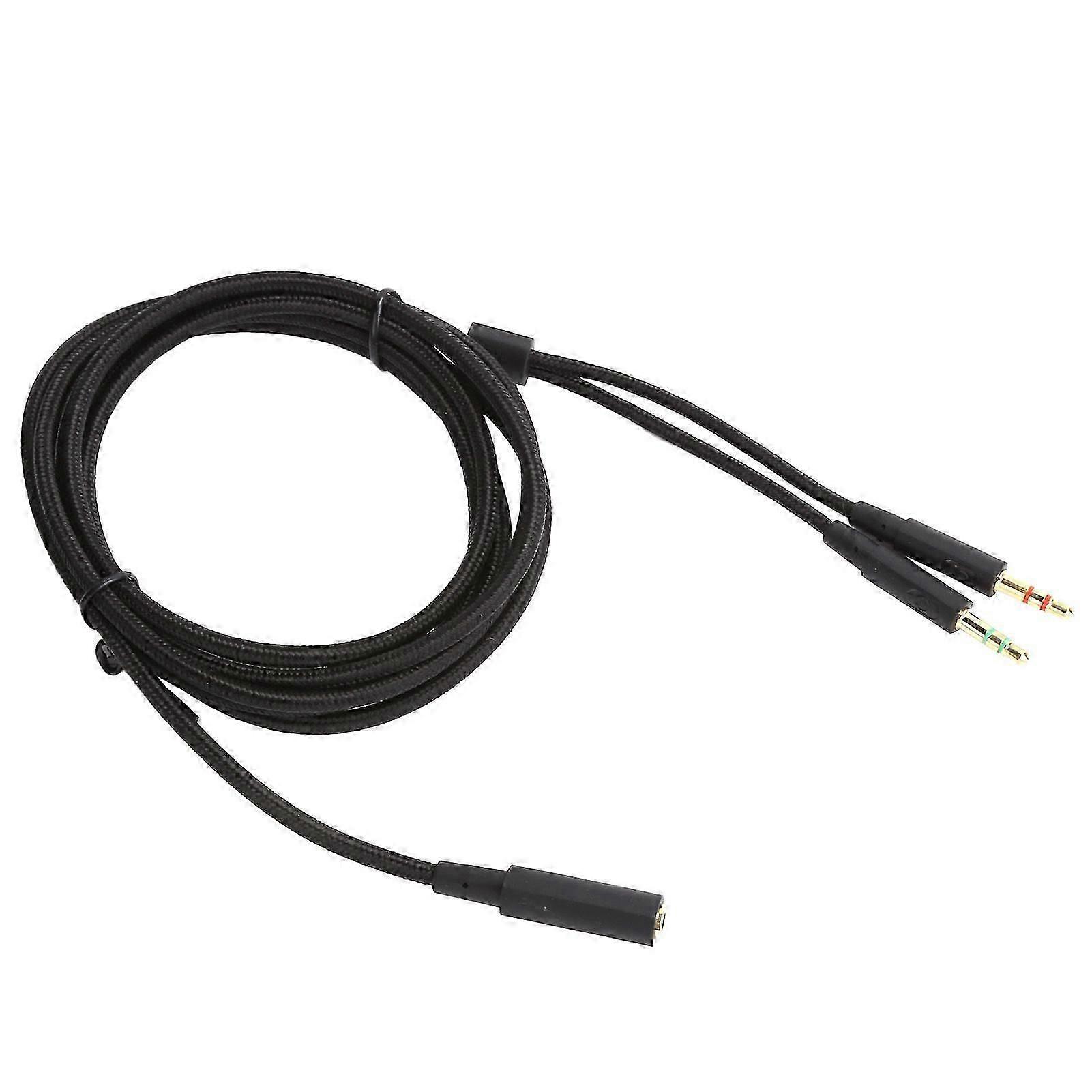 2in 1 Adapter Headphone Audio Cable Fit for Kingston HyperX Cloud Stinger/Cloud Mix/Cloud Alpha