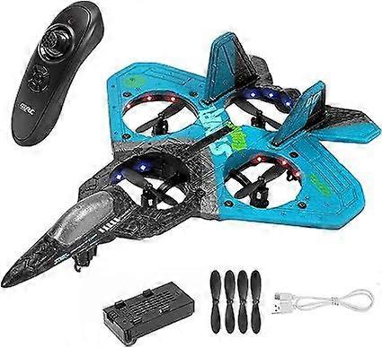 V17 Jet Fighter Stunt RC Airplane,Newest RC Plane, 2.4GHz Remote Control Airplane, 360 Stunt Spin Remote & Light RC Airplane, Drop-Resistant Fighter G