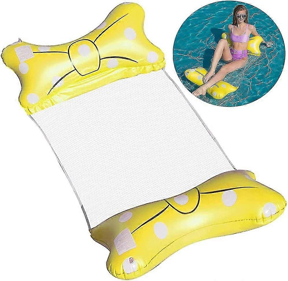 Inflatable Floating Bed,  Floating Water Hammock, 4-in-1 Water Buoy Swimming Pool Inflatable Mattress 145x70cm