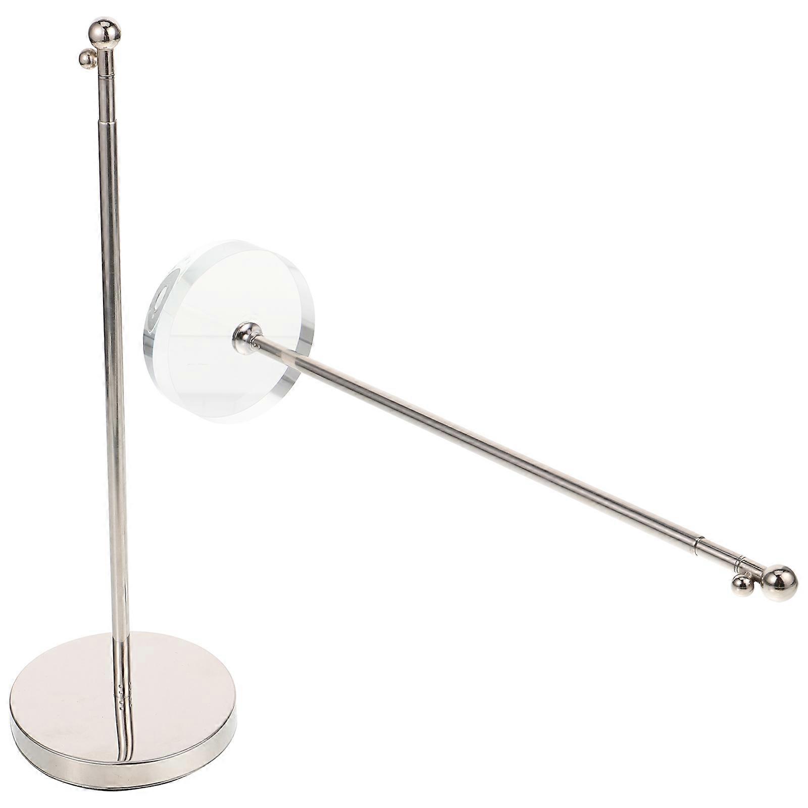 2Pcs Desk Flag Pole with Base Metal Flag Stick Telescopic Flag Pole Stable Base Flag Holder
